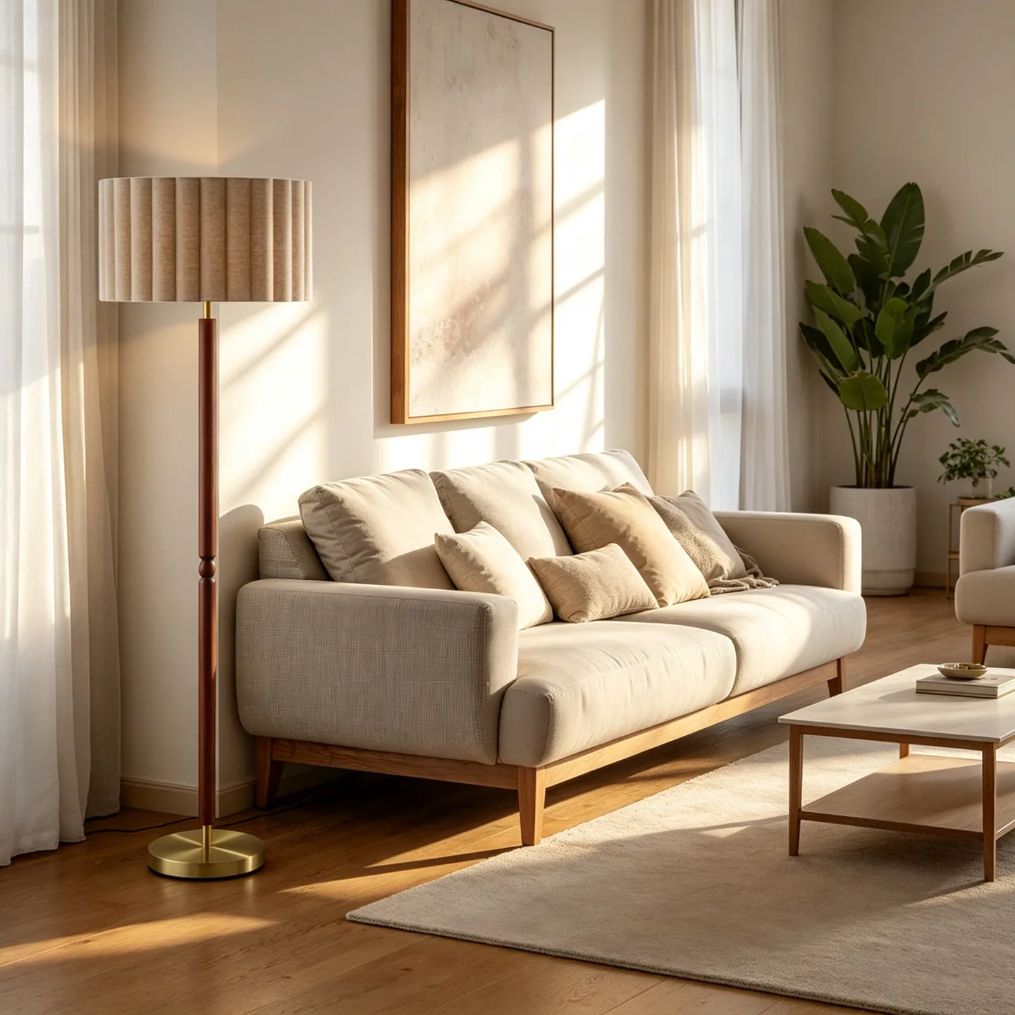 Gamia Fabric Shade Floor Lamp