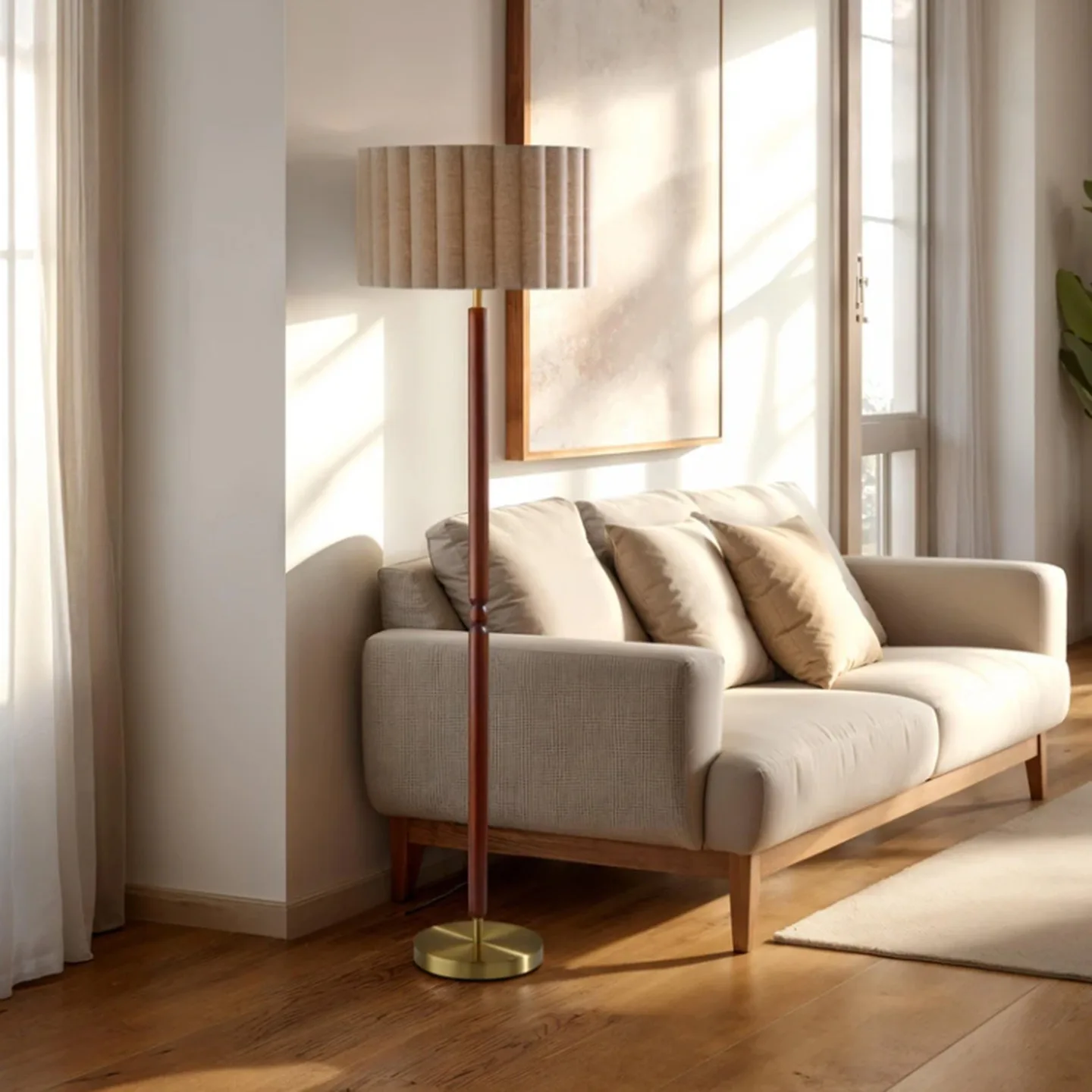 Gamia Fabric Shade Floor Lamp — another view