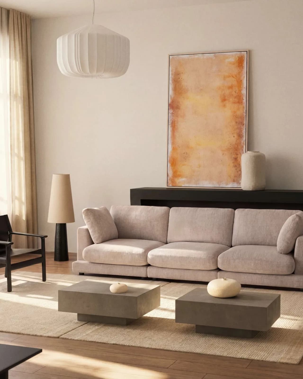 Gado Cylinder Floor Lamp — another view