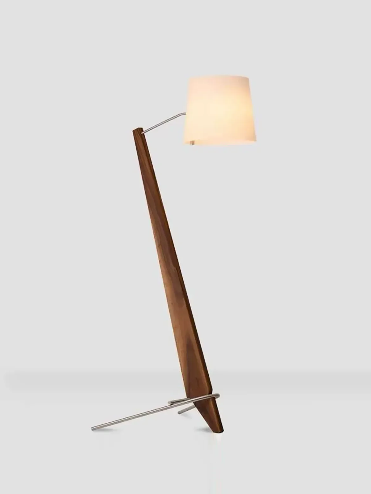 `Leaning Solid Wood Floor Lamp